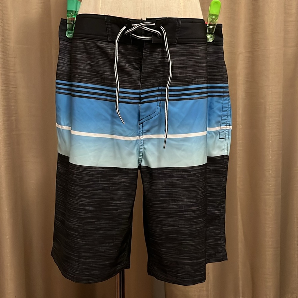 Goodfellow & Co Mens Board Short Swim Trunk Blue Black White Size 36